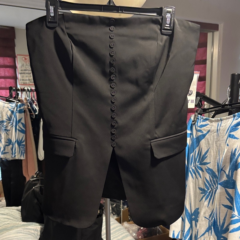 Elegant Black Button-Front top